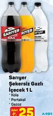 SARIYER ŞEKERSİZ GAZLI İÇECEK GAZOZ KOLA 1 L